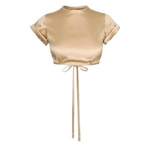 Satin Le Club crop top